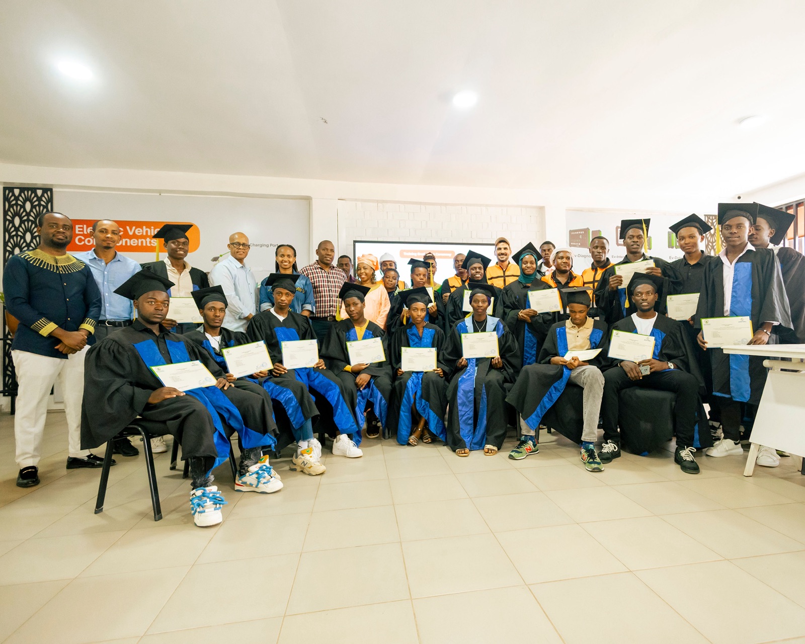 Graduation day — certificates for the latest cohort